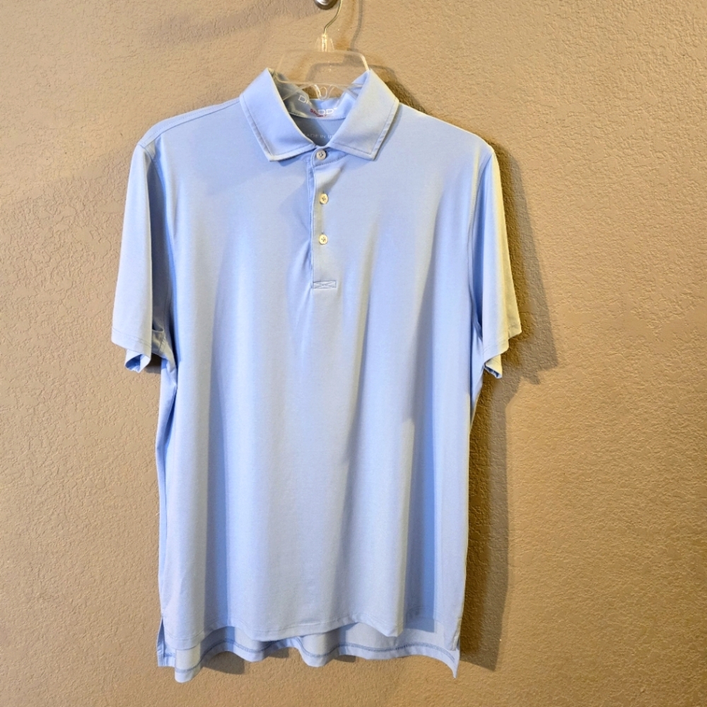 Draddy Sport Men's Light Blue Short Sleeve Polo Shirt‎ Size Small